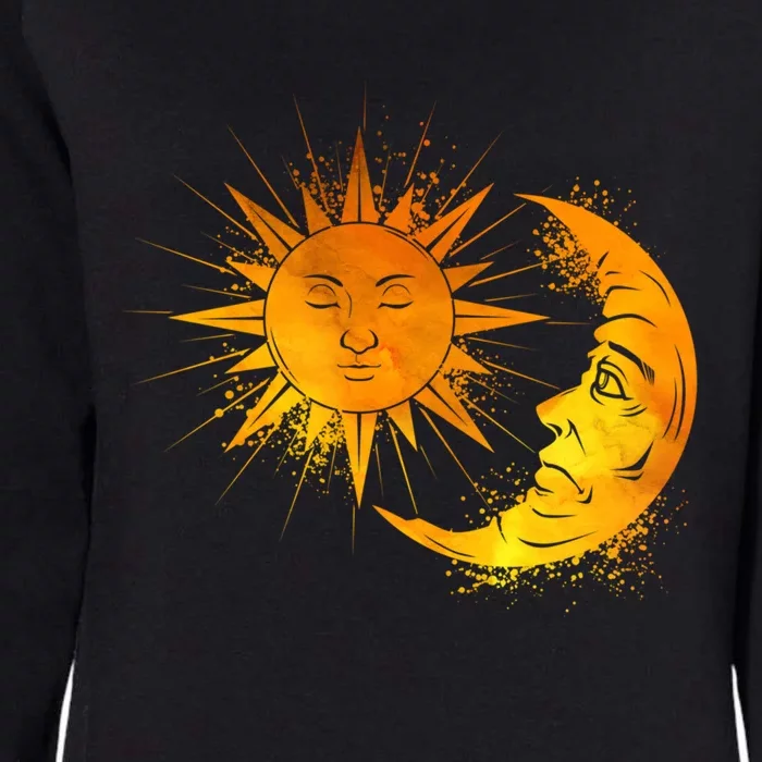 Sun And Moon Astrology Gift Womens California Wash Sweatshirt