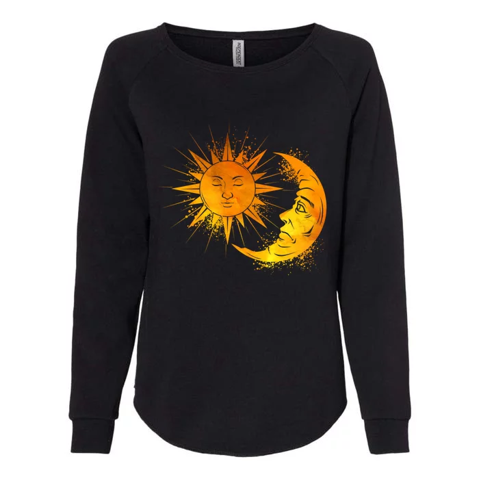 Sun And Moon Astrology Gift Womens California Wash Sweatshirt