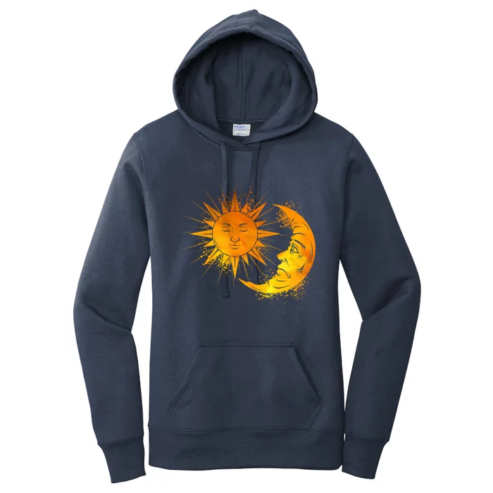 Sun And Moon Astrology Gift Women's Pullover Hoodie