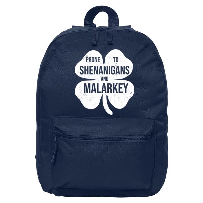 Shenanigans And Malarkey Funny St Patrick's Day 16 in Basic Backpack