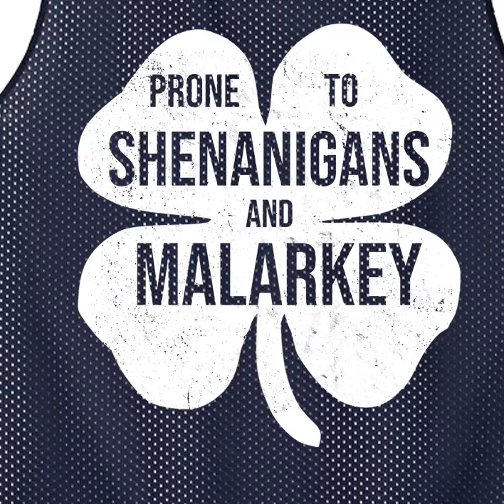 Shenanigans And Malarkey Funny St Patrick's Day Mesh Reversible Basketball Jersey Tank