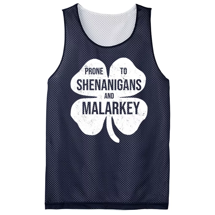 Shenanigans And Malarkey Funny St Patrick's Day Mesh Reversible Basketball Jersey Tank