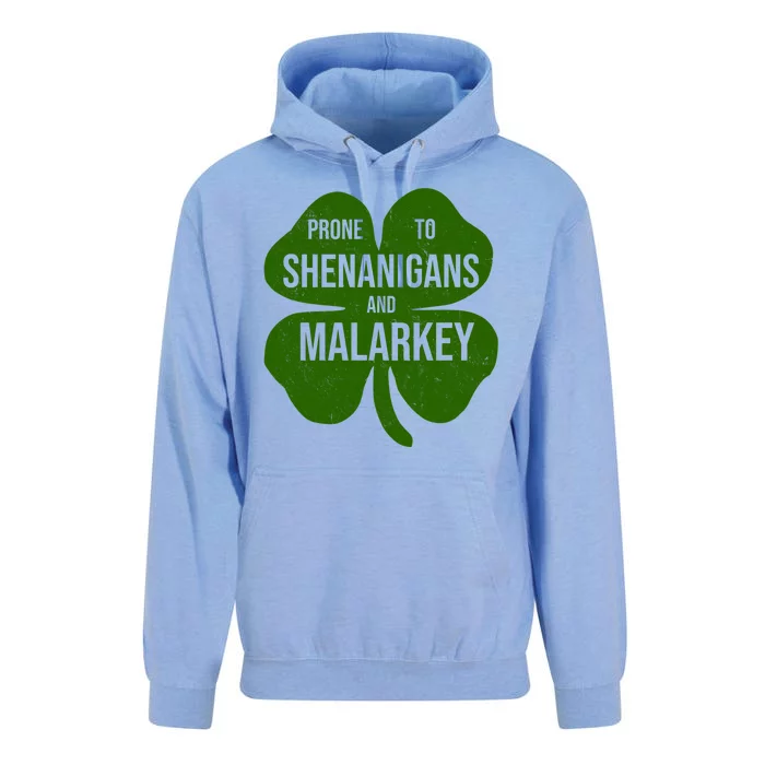 Shenanigans And Malarkey Funny St Patrick's Day Unisex Surf Hoodie