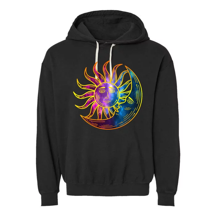 Sun And Moon Mystical Classic Garment-Dyed Fleece Hoodie