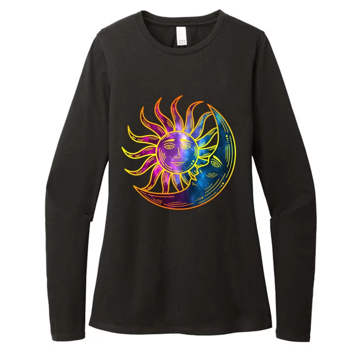 Sun And Moon Mystical Classic Womens CVC Long Sleeve Shirt