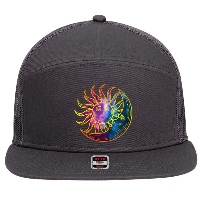 Sun And Moon Mystical Classic 7 Panel Mesh Trucker Snapback Hat