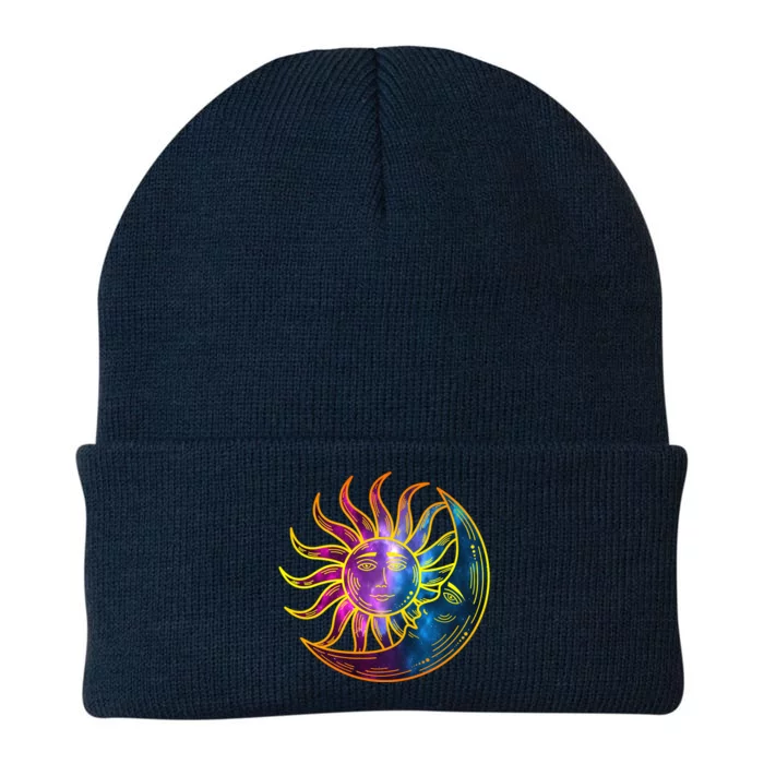 Sun And Moon Mystical Classic Knit Cap Winter Beanie