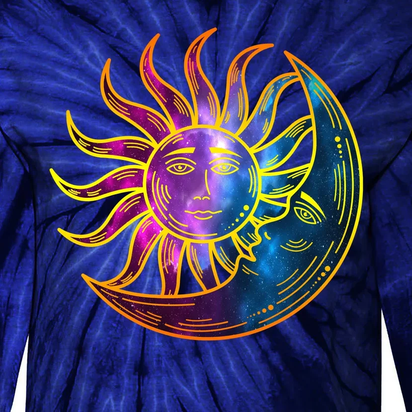 Sun And Moon Mystical Classic Tie-Dye Long Sleeve Shirt