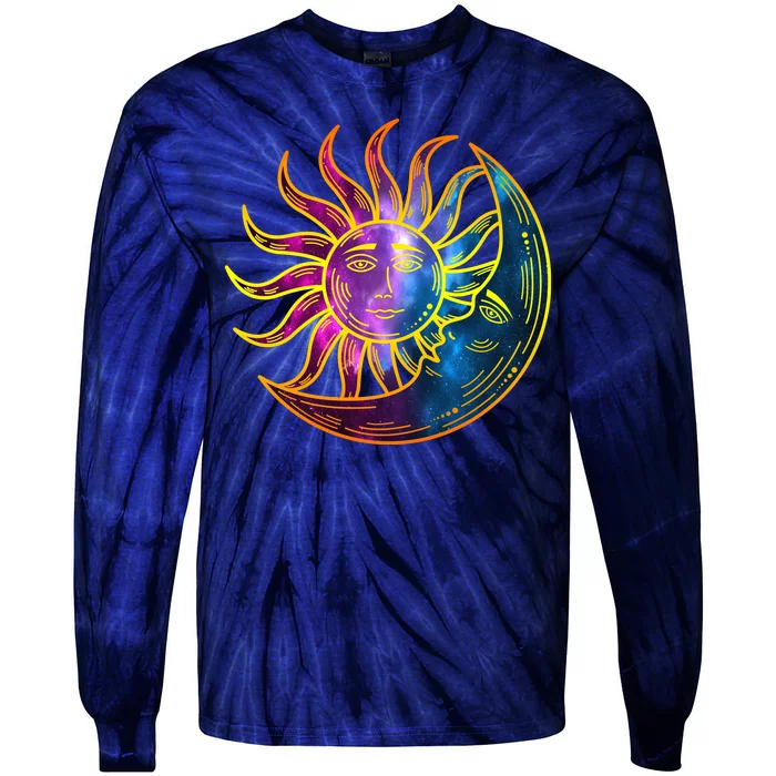 Sun And Moon Mystical Classic Tie-Dye Long Sleeve Shirt