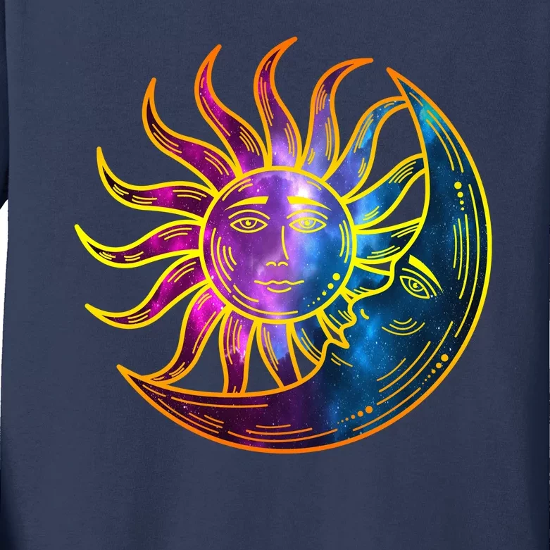 Sun And Moon Mystical Classic Kids Long Sleeve Shirt