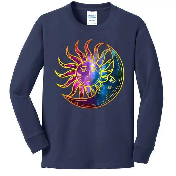 Sun And Moon Mystical Classic Kids Long Sleeve Shirt