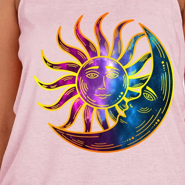 Sun And Moon Mystical Classic Women's Knotted Racerback Tank