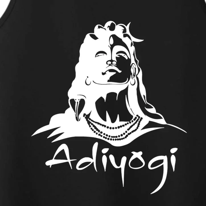 Shiva Adiyogi Meditation Design Meaningful Gift Performance Tank