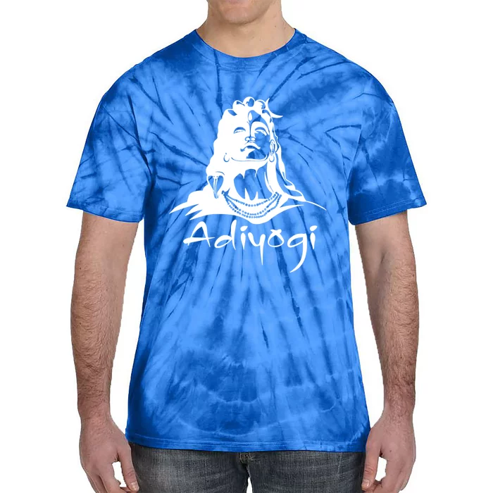 Shiva Adiyogi Meditation Design Meaningful Gift Tie-Dye T-Shirt