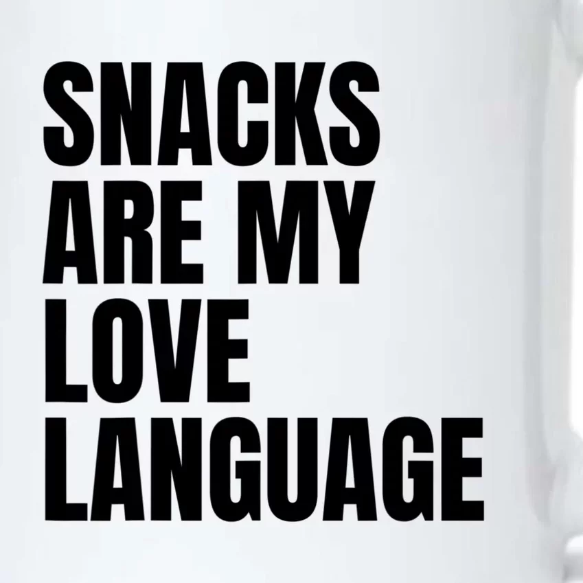 Snacks Are My Love Language, Cute Love Valentines Black Color Changing Mug