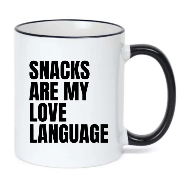 Snacks Are My Love Language, Cute Love Valentines Black Color Changing Mug