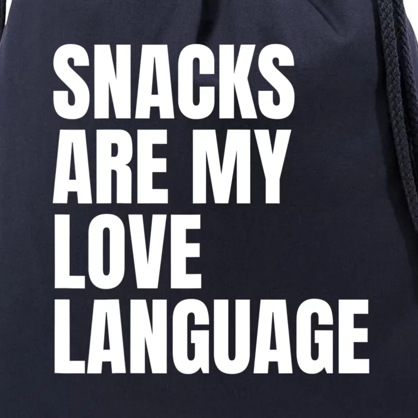 Snacks Are My Love Language, Cute Love Valentines Drawstring Bag