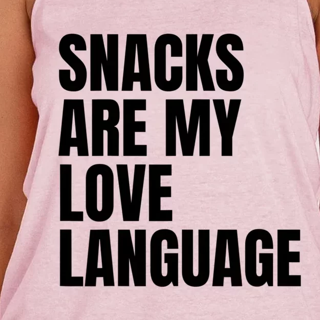 Snacks Are My Love Language, Cute Love Valentines Women's Knotted Racerback Tank