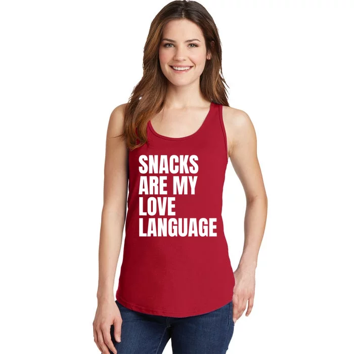 Snacks Are My Love Language, Cute Love Valentines Ladies Essential Tank