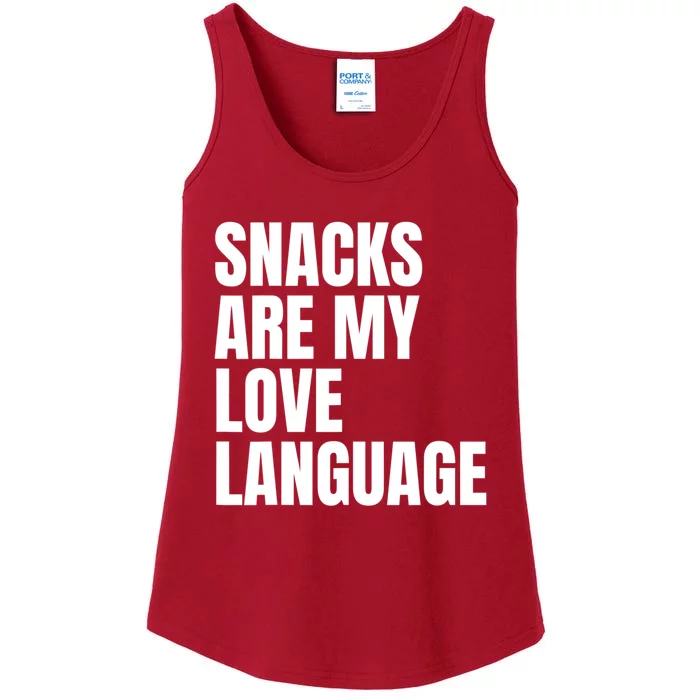 Snacks Are My Love Language, Cute Love Valentines Ladies Essential Tank