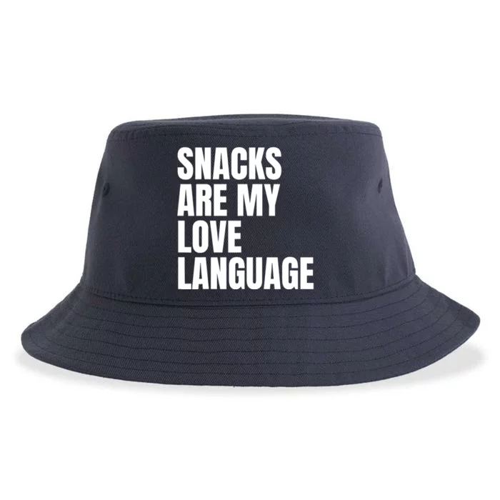 Snacks Are My Love Lang.uage Sustainable Bucket Hat