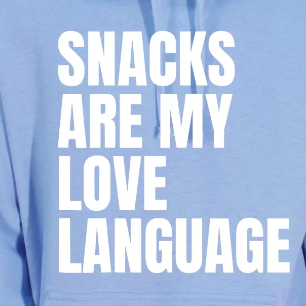 Snacks Are My Love Lang.uage Unisex Surf Hoodie