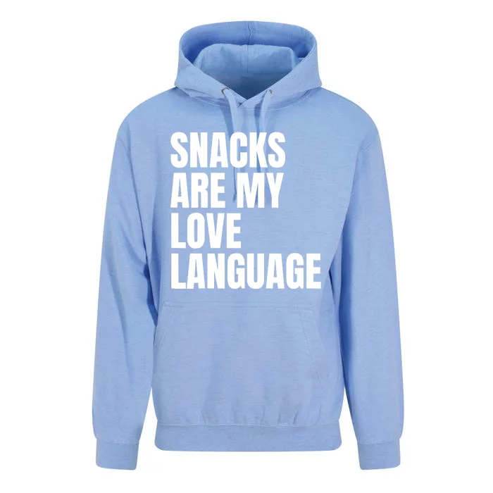 Snacks Are My Love Lang.uage Unisex Surf Hoodie