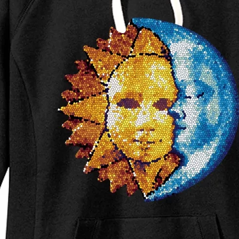 Sun And Moon Mosaic Astrology Women's Fleece Hoodie