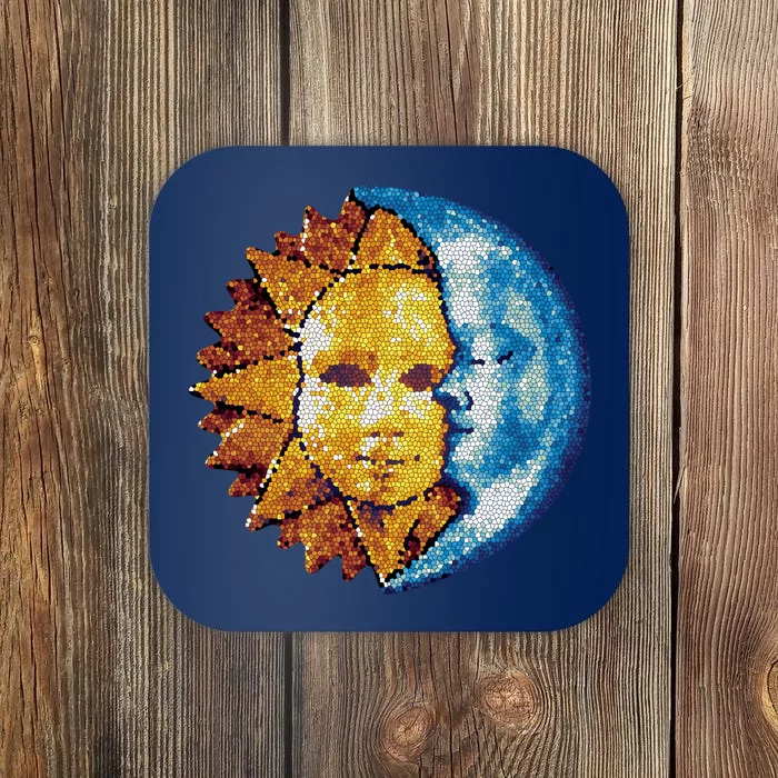 Sun And Moon Mosaic Astrology Coaster