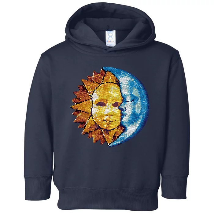 Sun And Moon Mosaic Astrology Toddler Hoodie