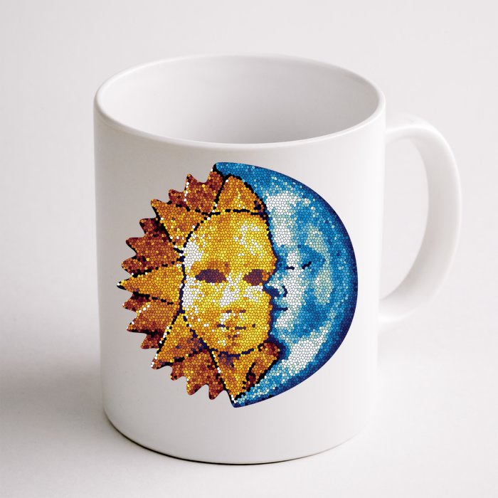 Sun And Moon Mosaic Astrology Front & Back Coffee Mug