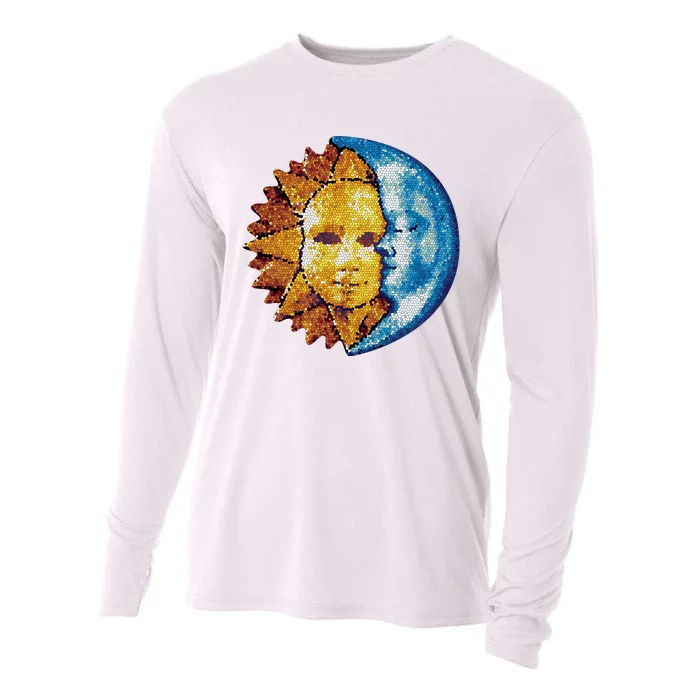 Sun And Moon Mosaic Astrology Cooling Performance Long Sleeve Crew