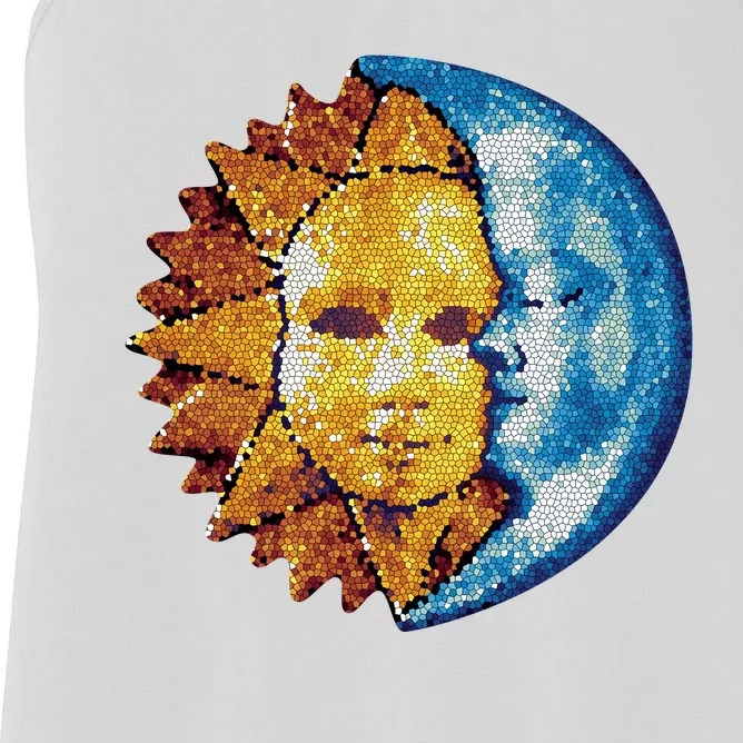 Sun And Moon Mosaic Astrology Women's Racerback Tank