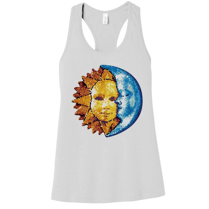 Sun And Moon Mosaic Astrology Women's Racerback Tank