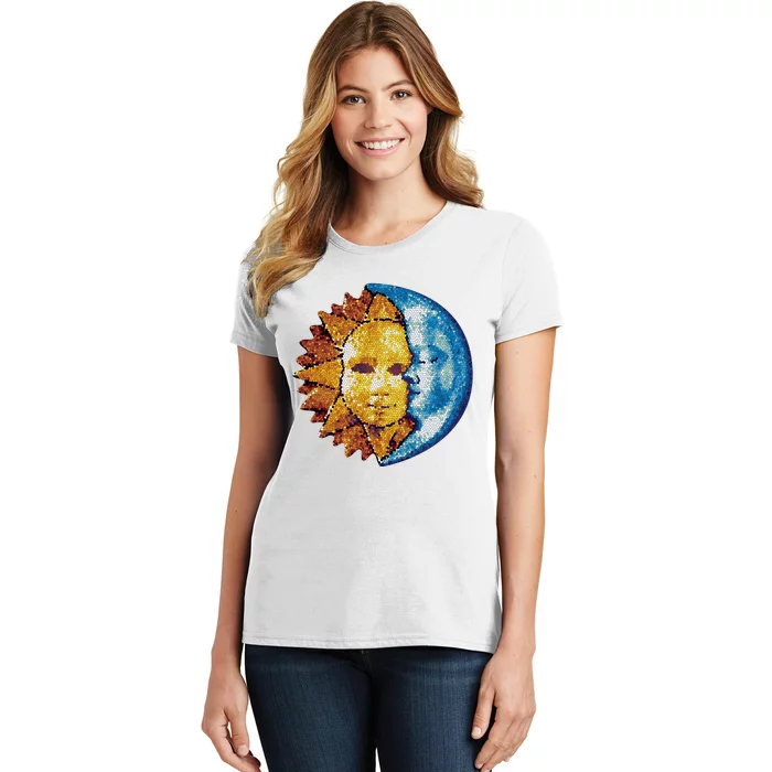 Sun And Moon Mosaic Astrology Women's T-Shirt