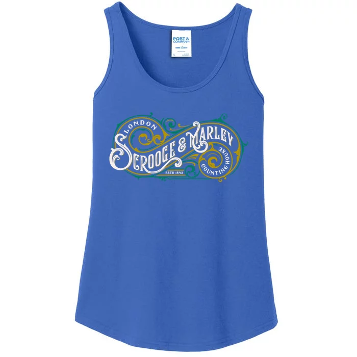 Scrooge And Marley Counting House Christmas Carol Vintage Gift Ladies Essential Tank