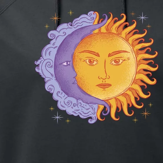 Sun And Moon Sky Performance Fleece Hoodie