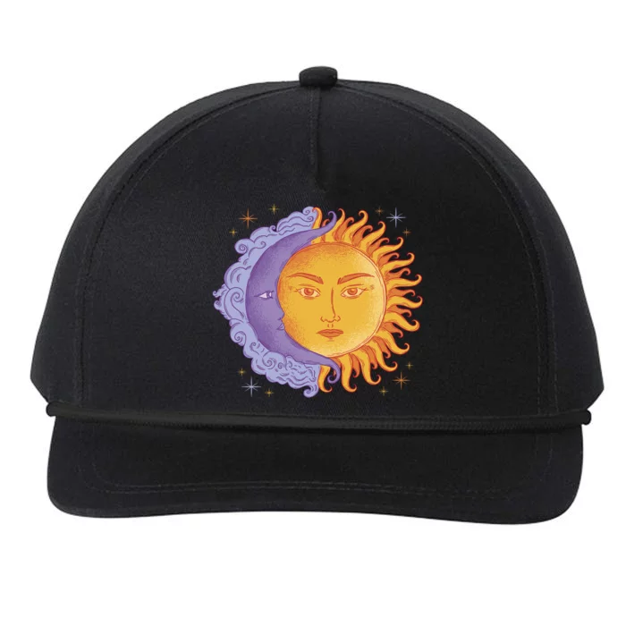 Sun And Moon Sky Snapback Five-Panel Rope Hat