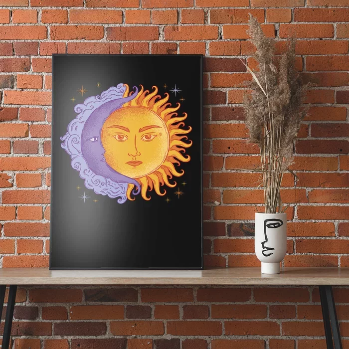 Sun And Moon Sky Poster