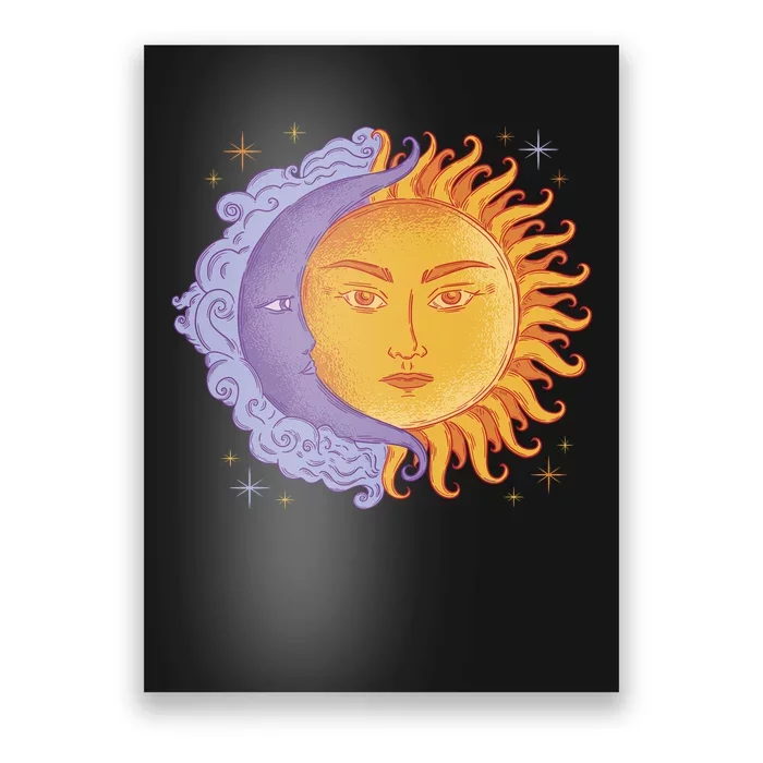 Sun And Moon Sky Poster