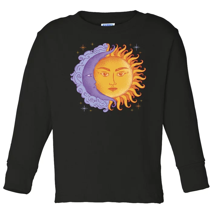 Sun And Moon Sky Toddler Long Sleeve Shirt