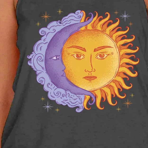 Sun And Moon Sky Women's Knotted Racerback Tank