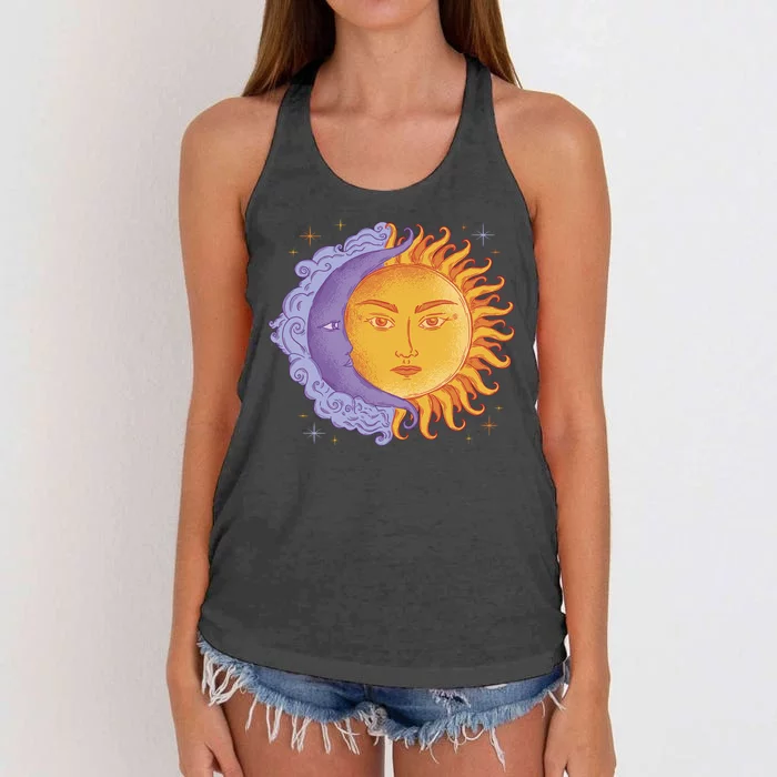 Sun And Moon Sky Women's Knotted Racerback Tank