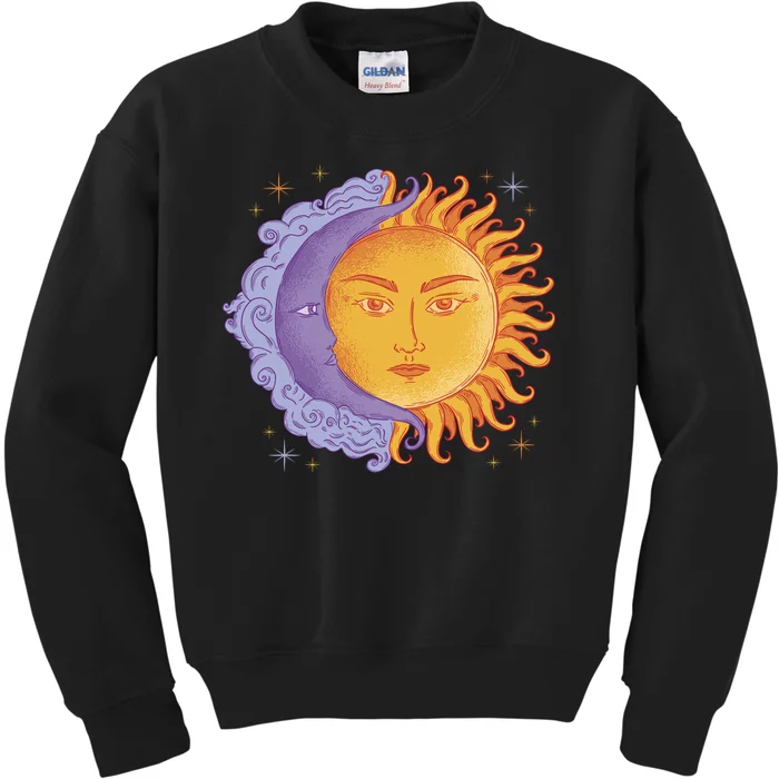 Sun And Moon Sky Kids Sweatshirt