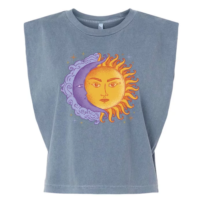 Sun And Moon Sky Garment-Dyed Women's Muscle Tee