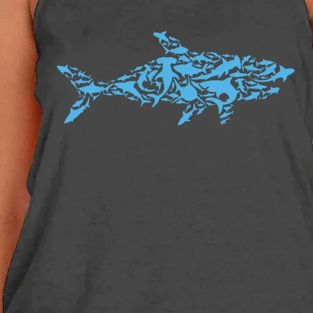 Shark Animal Marine Biology Science Scientist Shark Lover Women's Knotted Racerback Tank