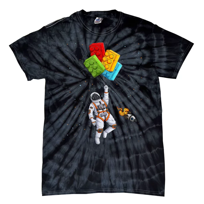 Space Astronaut Master Builder Funny Building Blocks Bricks Tie-Dye T-Shirt