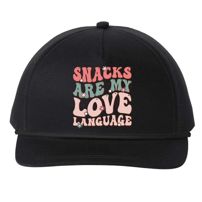 Snacks Are My Love Language Valentine Day Snapback Five-Panel Rope Hat