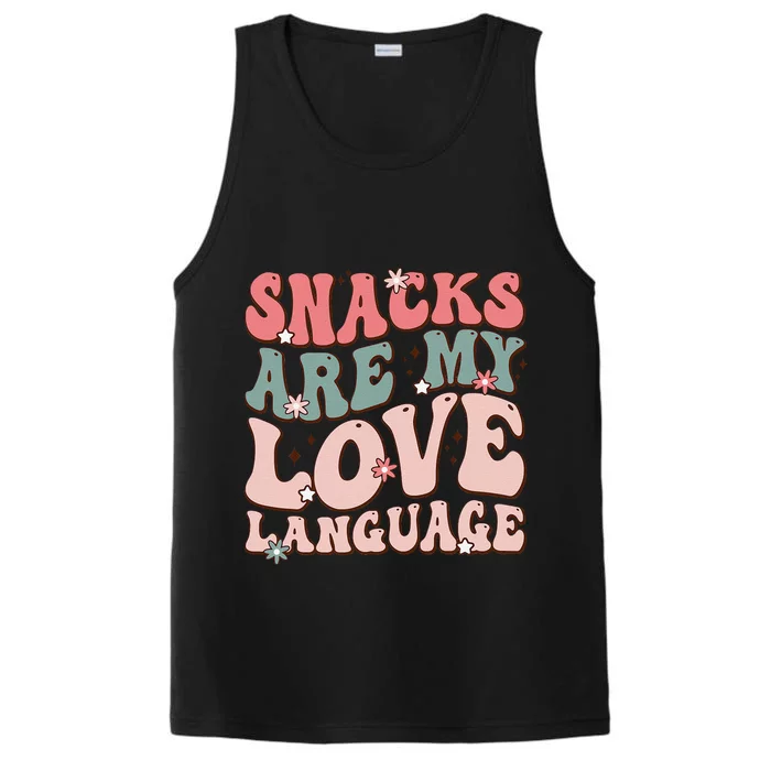 Snacks Are My Love Language Valentine Day Performance Tank