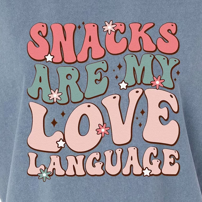 Snacks Are My Love Language Valentine Day Garment-Dyed Women's Muscle Tee